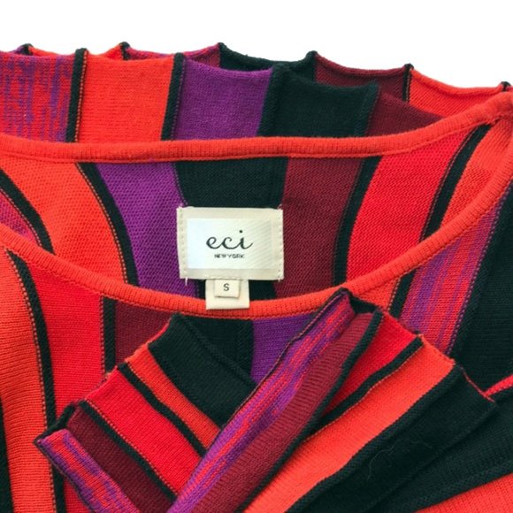 New ECI New York Pleated Color Block Sweater Dress - Picture 5 of 8